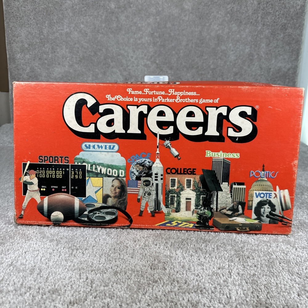 Vintage Careers Board Game 1979 Parker Brothers Revised Edition Complete